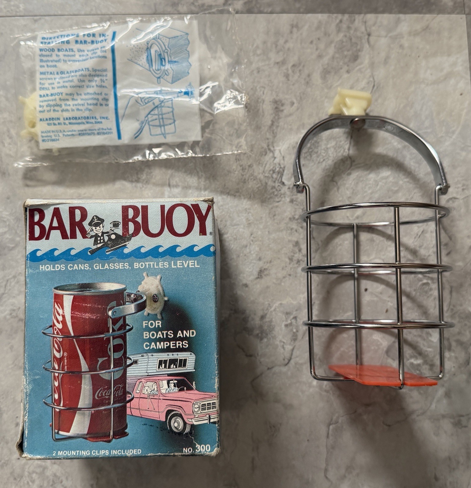 Vintage Aladdin Bar Buoy Drink Leveler/Holder For Boats Campers 1974 NIB unused