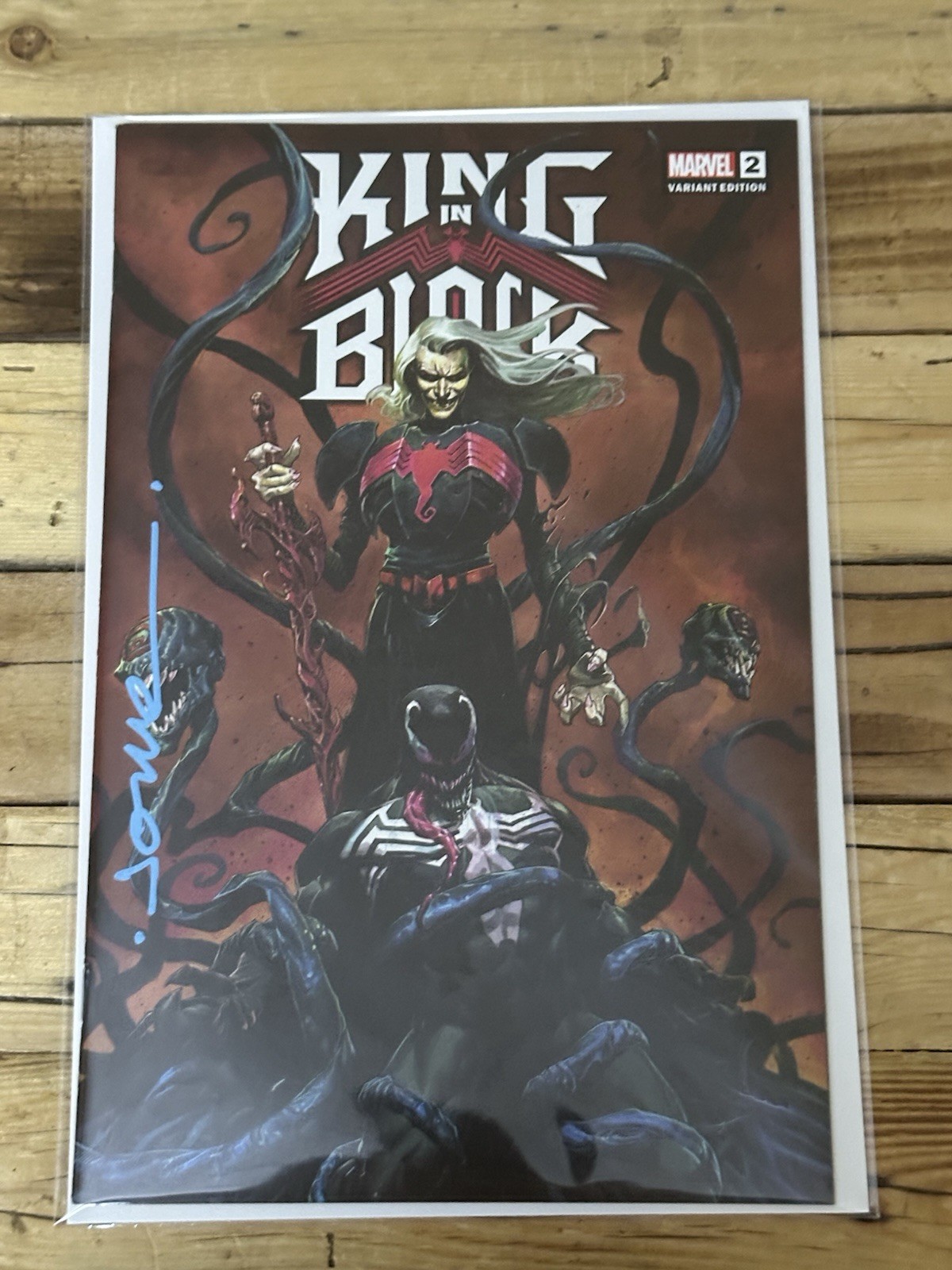 KNULL King In Black #2 Signed By Jerome Opena  W/ COA