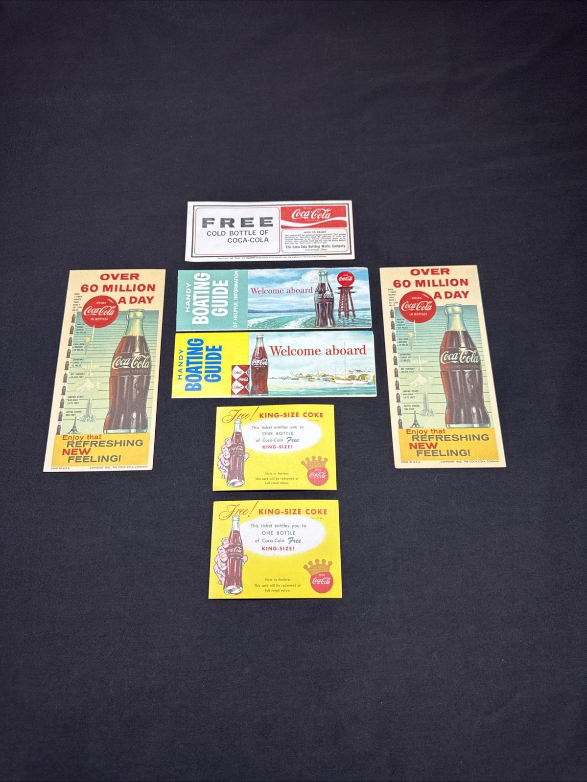 7 Piece Group Lot Of Vintage Coca-Cola Paper Items