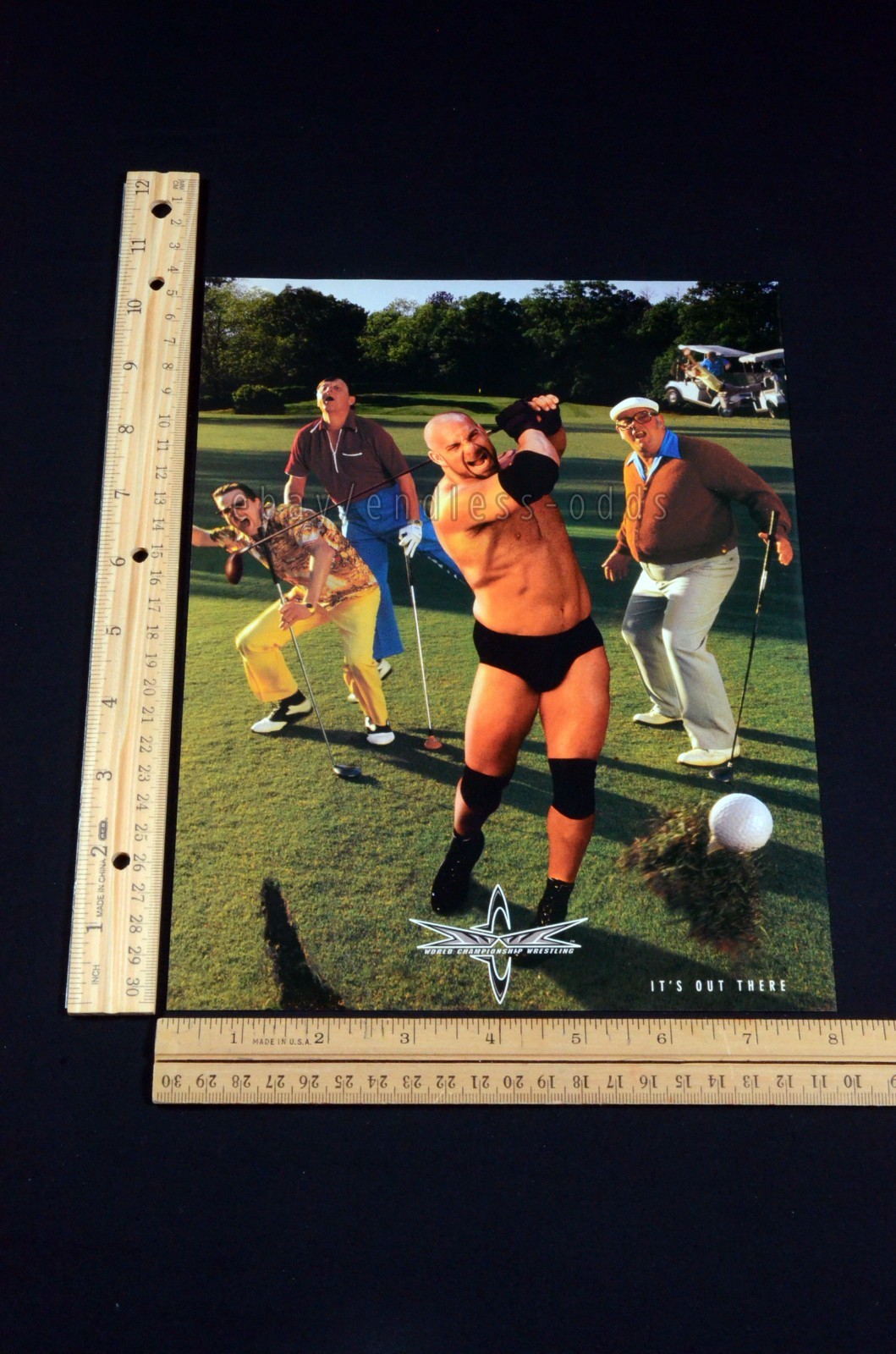 1999 Bill Goldberg WCW Wrestling Golf Magazine Page Print Ad Poster 90s 1990s