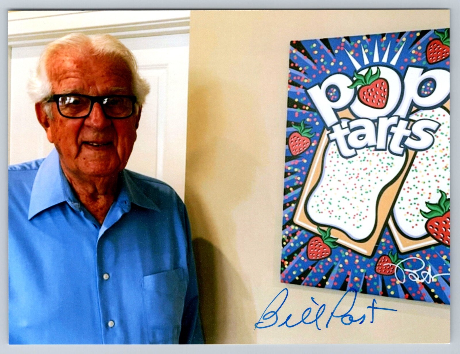 Bill Post Hand Signed 4x5 Photo - Creator of Pop-Tarts