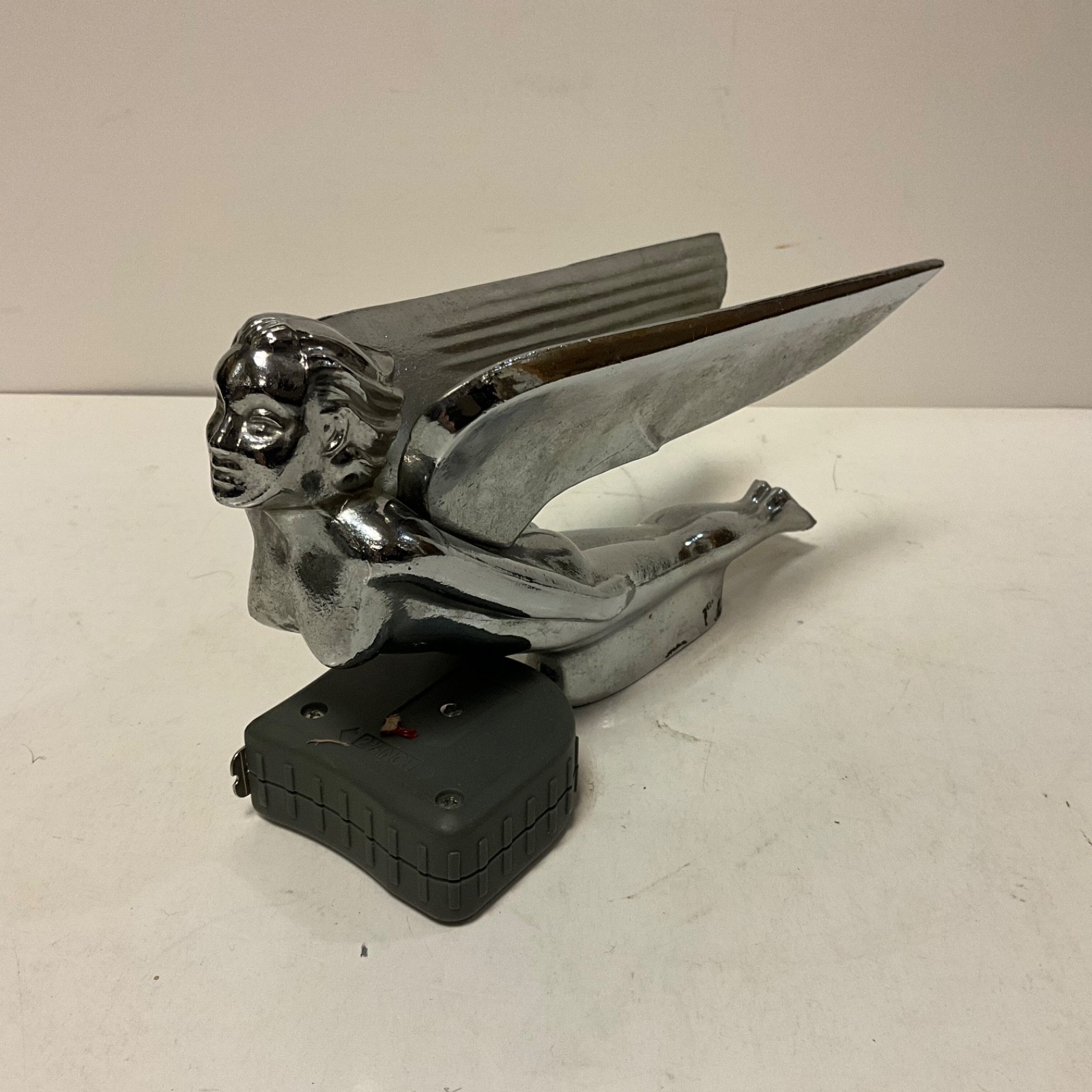 Rare Antique Vintage Car Hood Ornament Winged Woman Angel Hot Rod Rat Goddess