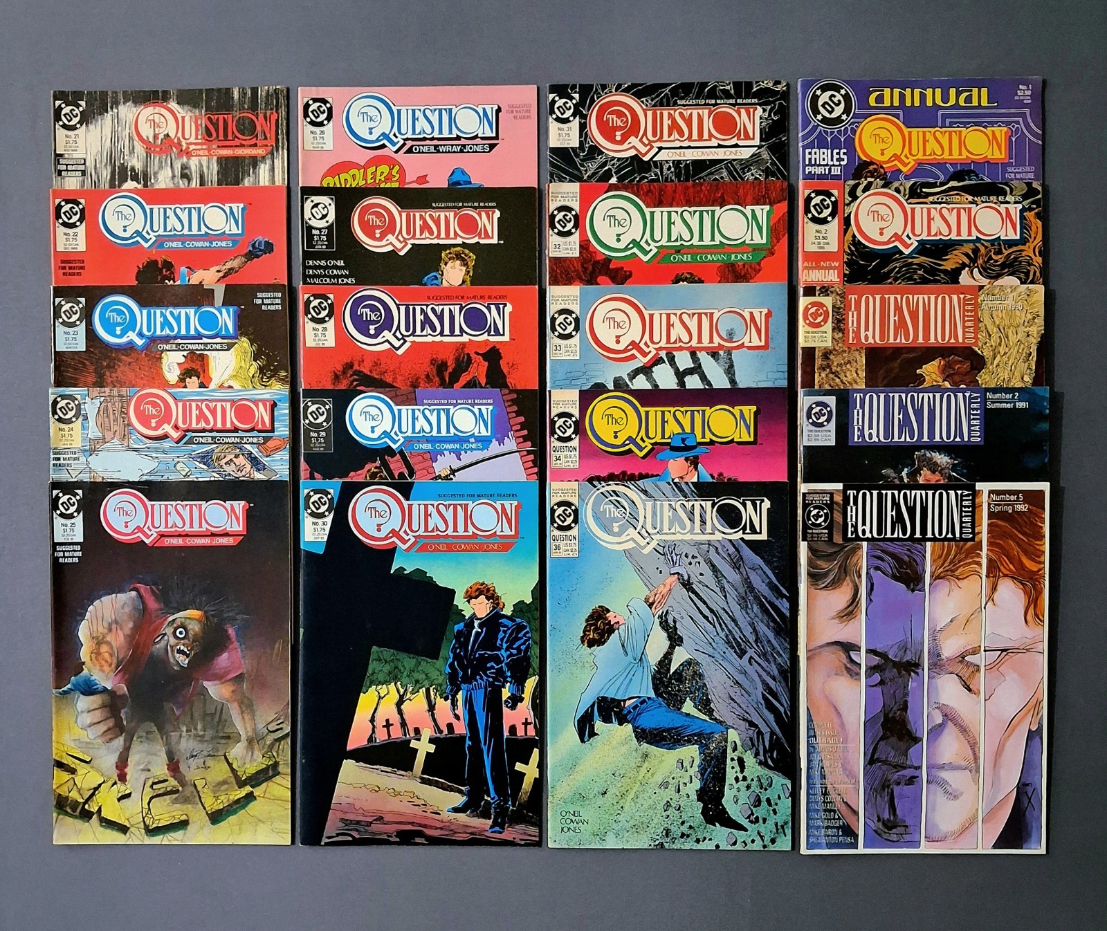The Question #21-36+Annual #1-2+ Quarterly #1,2,3,5 \