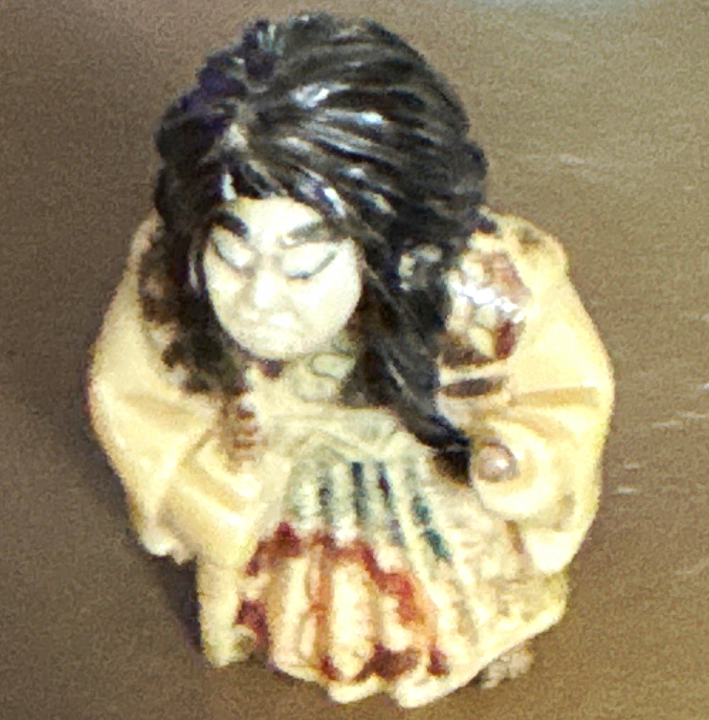 Vintage Japanese Two Face Rotating Demon Samurai Netsuke Signed Masatsugu Style
