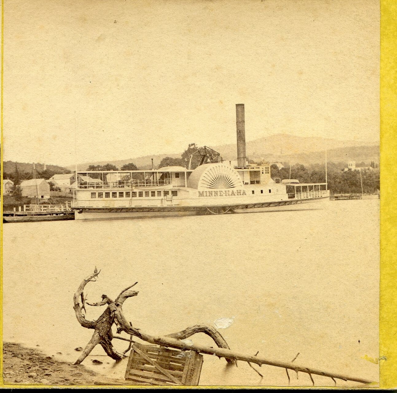 Lake George NY: Steamer Minnehaha 1860s Steam Boat [Joki collection] E356