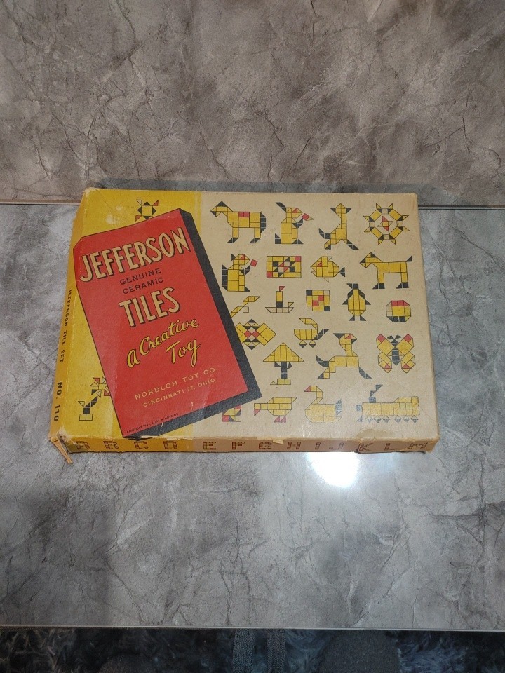 Rare 1946 Jefferson Ceramic Tiles A Ceramic Toy Create Different Characters