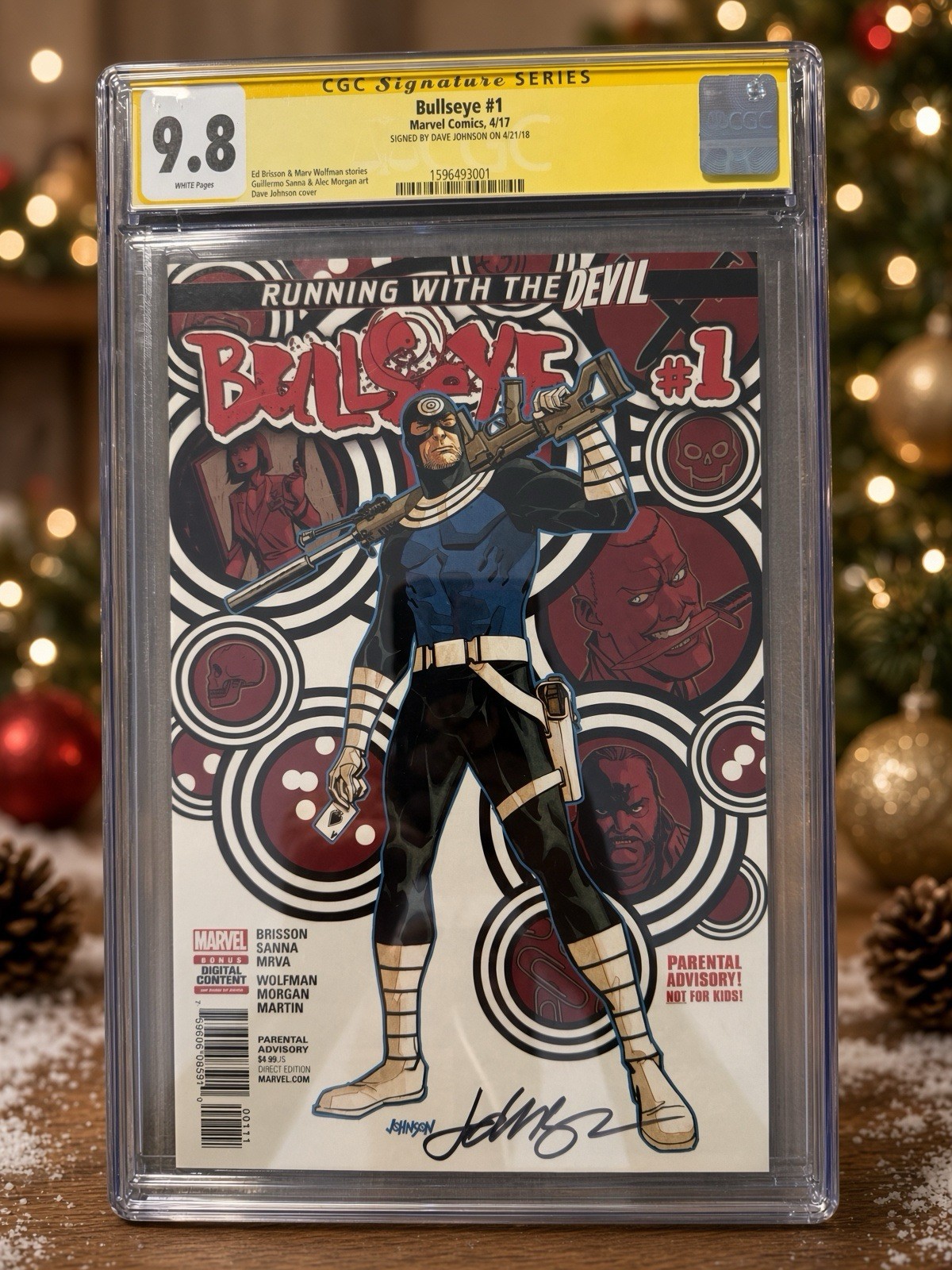 Bullseye -#1 CGC 9.8 Signature Series Comic Signed by Dave Johnson Marvel 2017