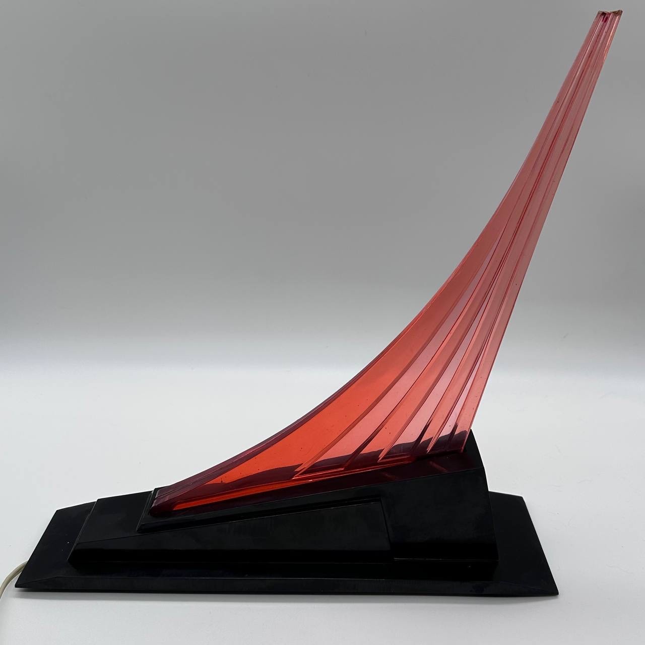 Vintage Soviet Kosmos USSR Space Age Red Night Light Table Lamp Working 220V