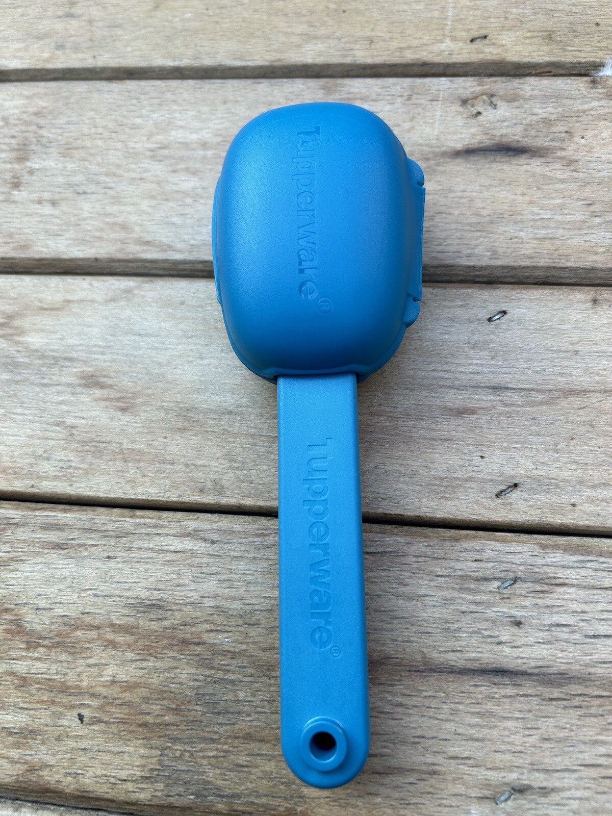 Tupperware On The Go Snap Together Knife, Spoon, Fork Cutlery Case Color blue