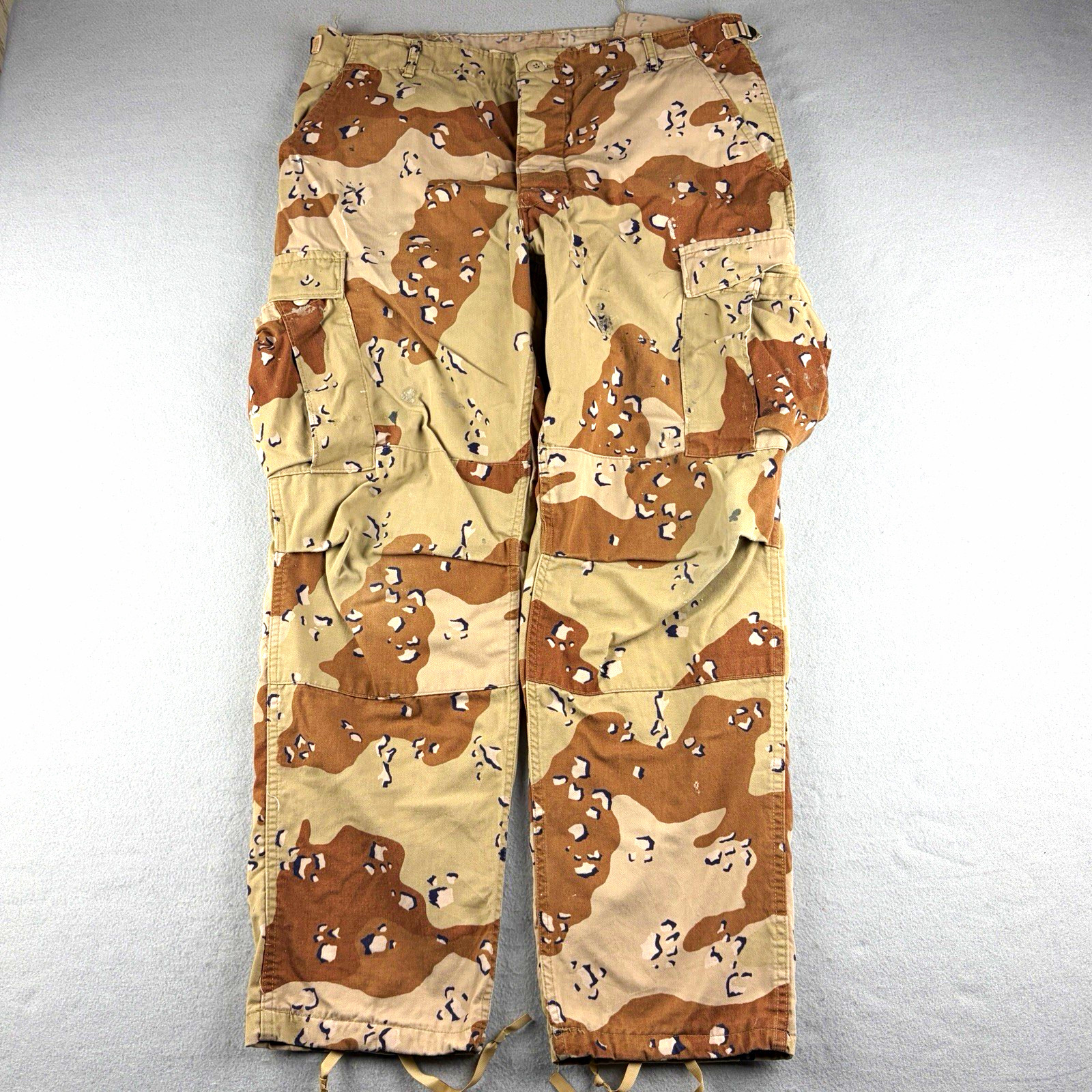 Vintage 1983 USGI DBDU Chocolate Chip Desert Camo Cargo Pants Large 36x30.5