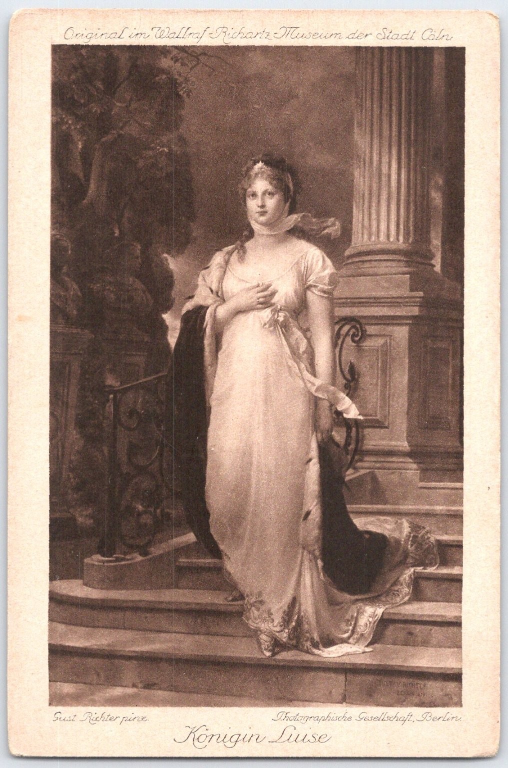Königin Luise Queen Louise Prussia Gustav Richter Painting Postcard Berlin