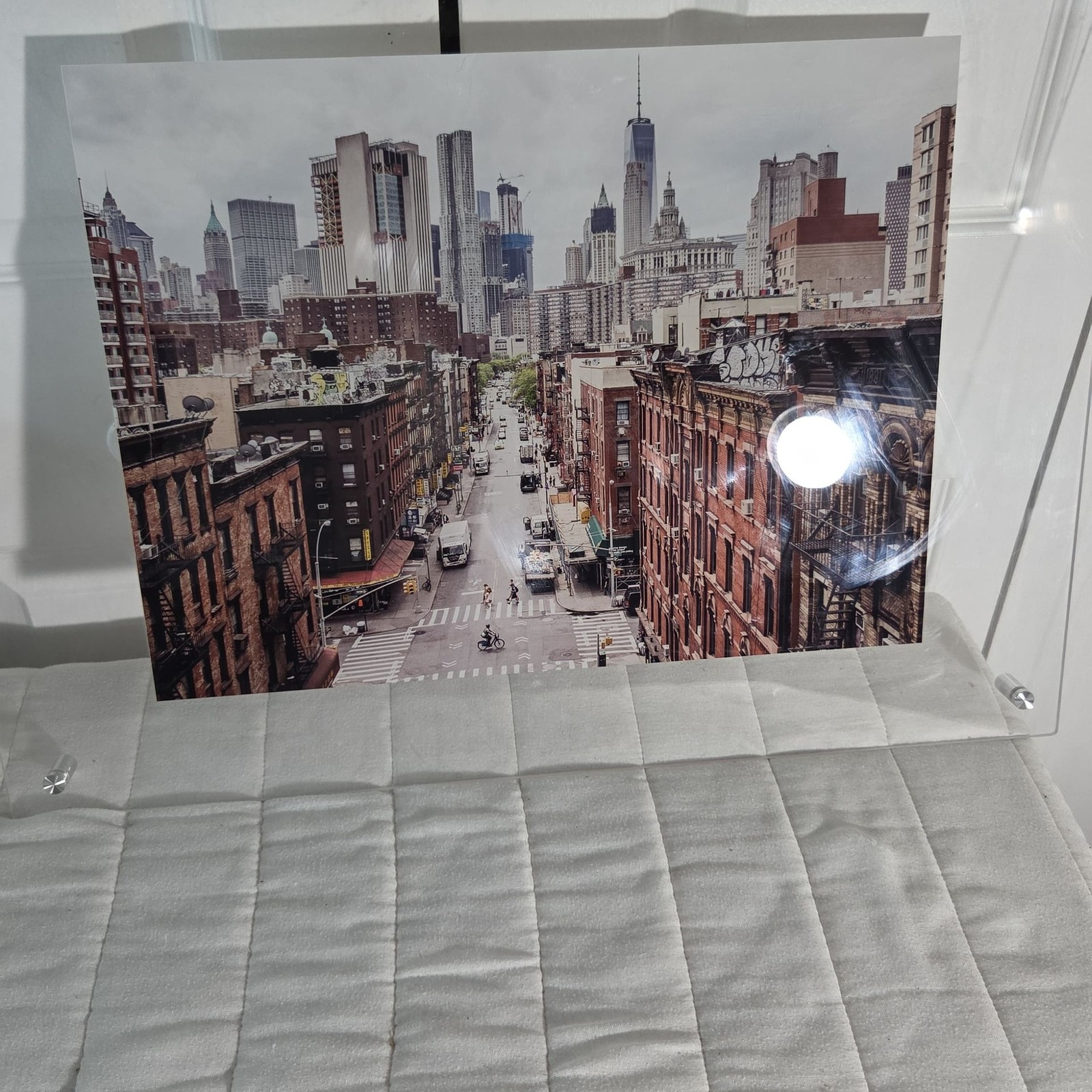 New York City Chinatown and Lower Manhattan Skyline View Acrylic Print