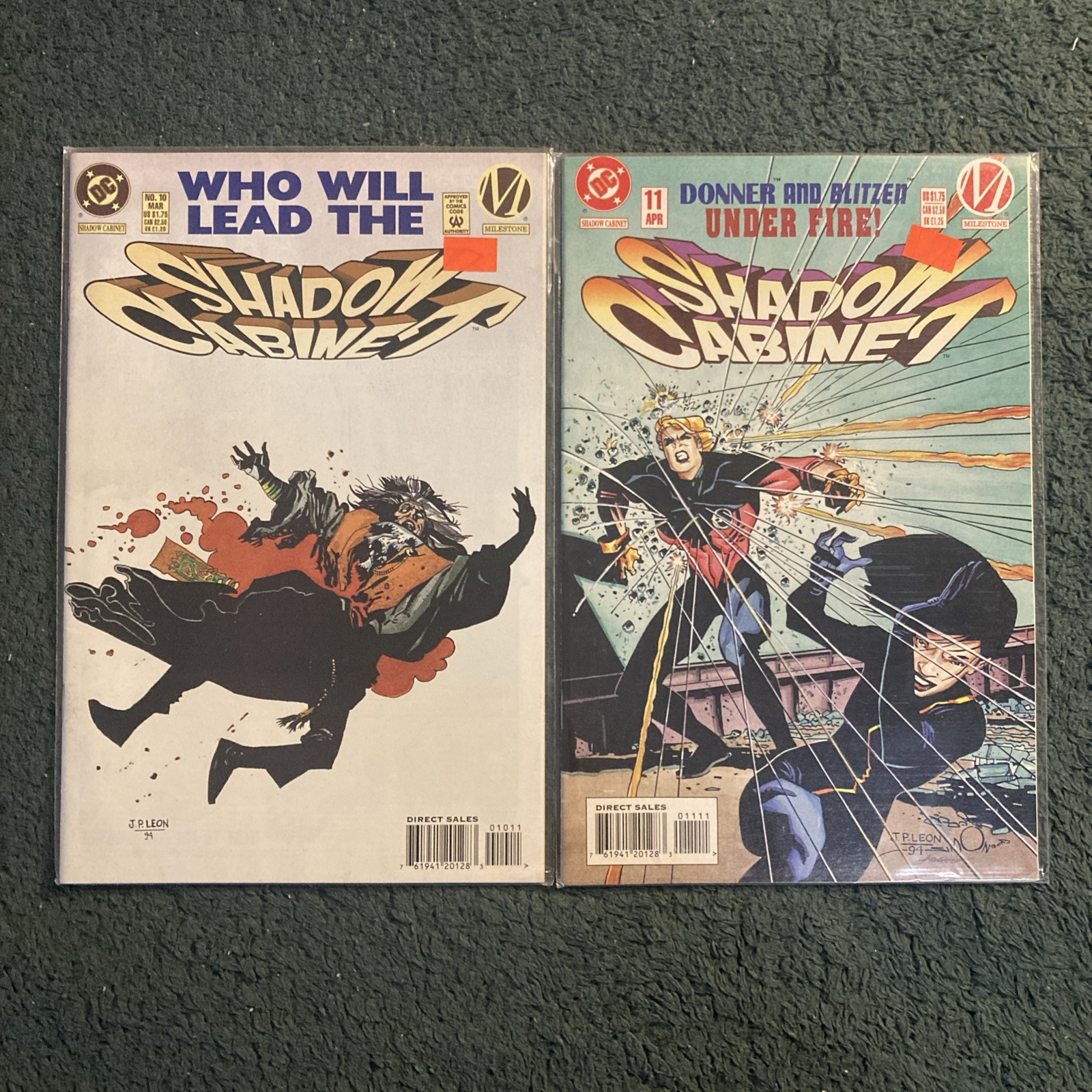 Shadow Cabinet #10,11 DC Comics Lot Of 2 Comic Books 