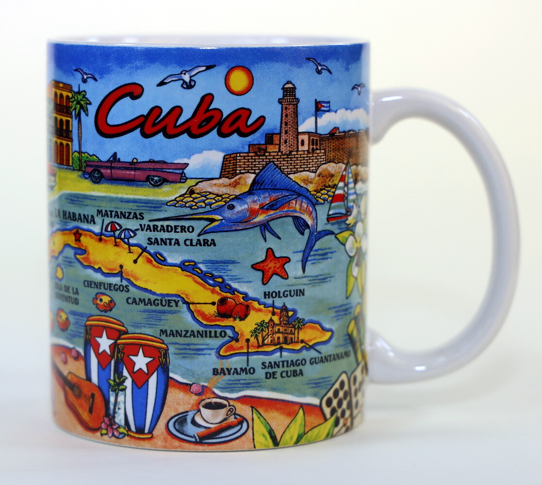 Cuba Map Ceramic Mug (3.5