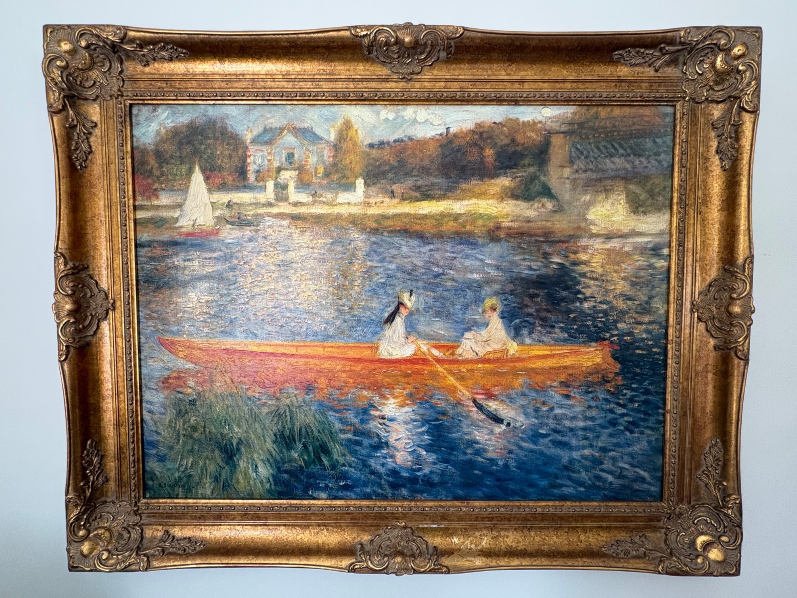 Banks of the Seine at Asnieres by August Renoir and Brushstrokes