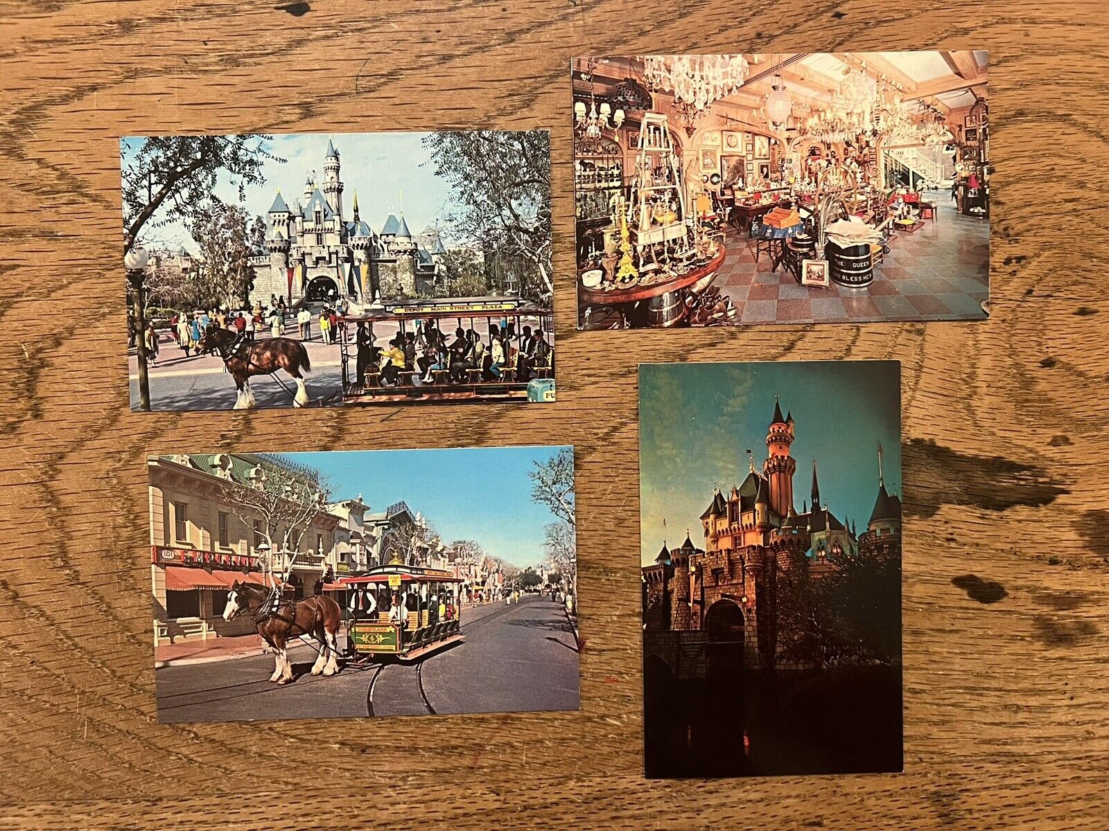 4 Original Vintage Postcards Disneyland Unused 5.5x3.5