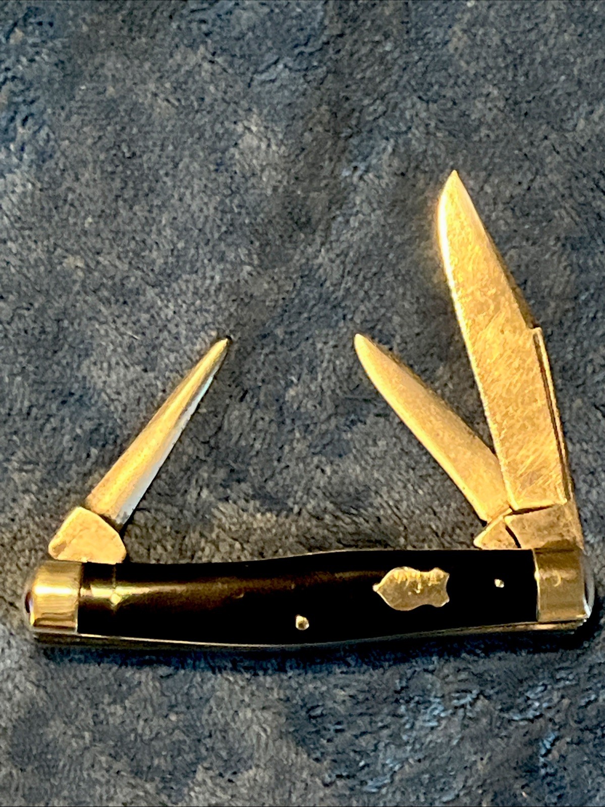 Antique Early 1900S Kelly Howell Thompson Large Stockman Pocket Knife With Punch