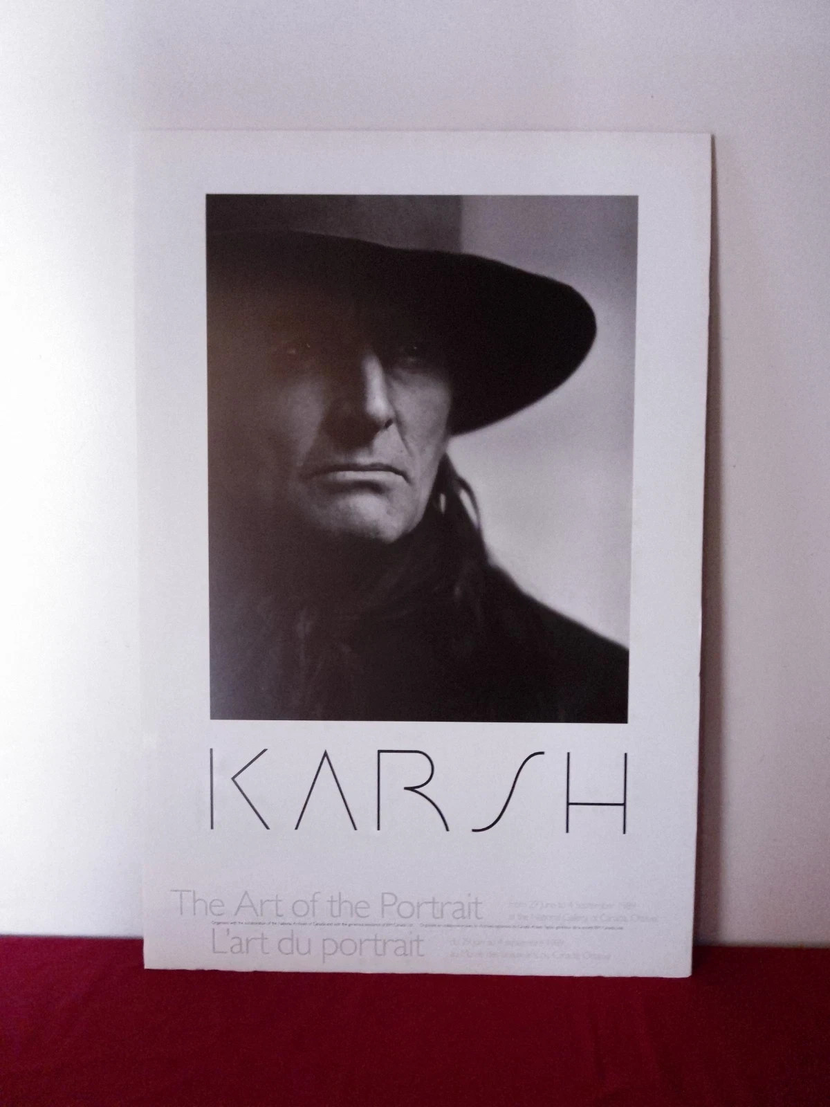 Yousuf Karsh - Grey Owl 1936 - The Art of the Portrait 1989 Exhibition Poster CA