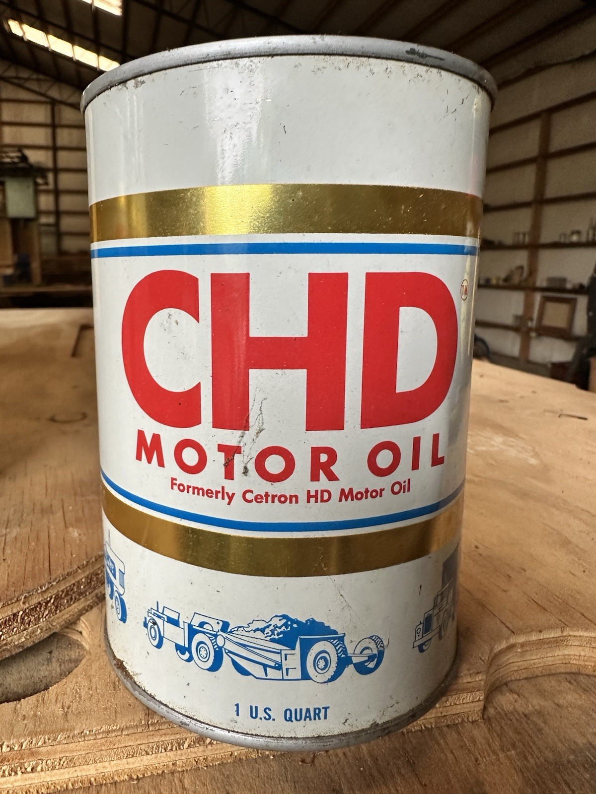 Vintage CHD Motor Oil Can - 1 quart - Unopened