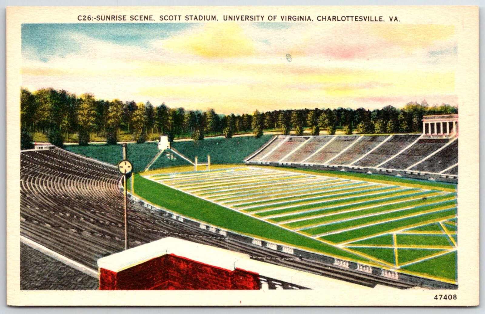 Scott Stadium University of VA Charlottesville sunrise football college