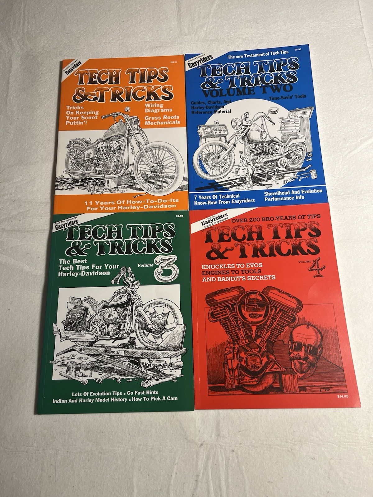 Harley Davidson Tech Tips & Tricks Vol 1 2 3 4 Easyriders Motorcycle Books Lot