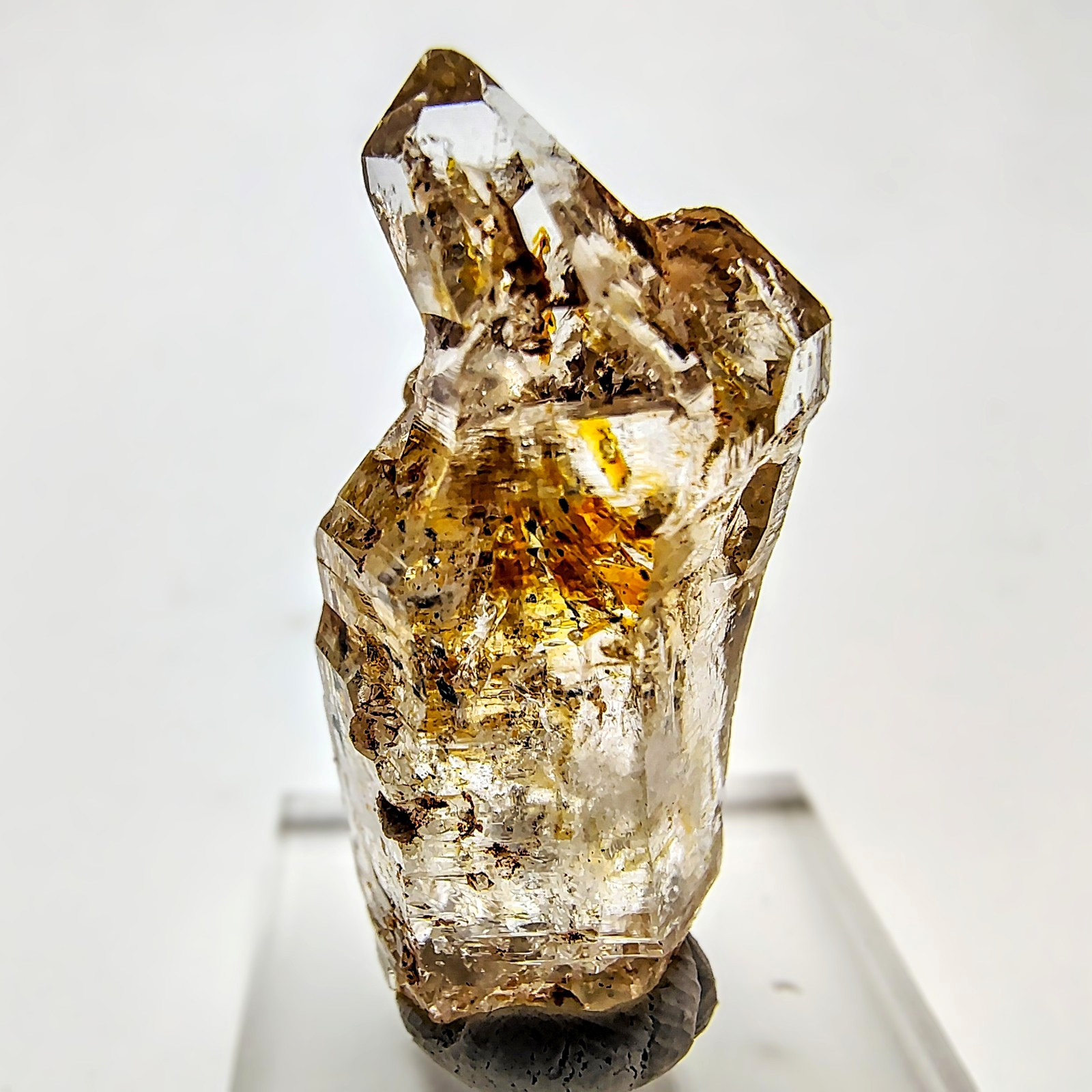 Petroleum Firefly Quartz Enhydro Crystal W/ 2 Bubbles