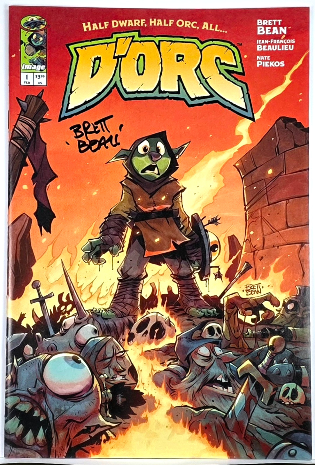 ⭐D'ORC #1 COVER A 1ST PRINT VARIANT SIGNED BY BRETT BEAN (COA)
