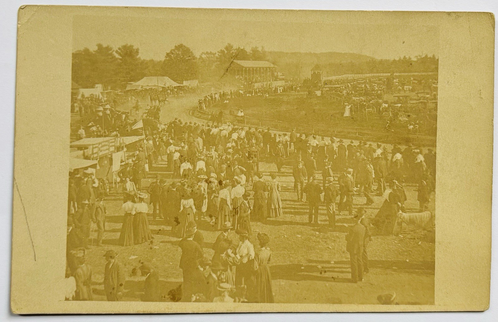 Rare C. 1910 Action/Shapleigh Maine Fair Real Photo Postcard