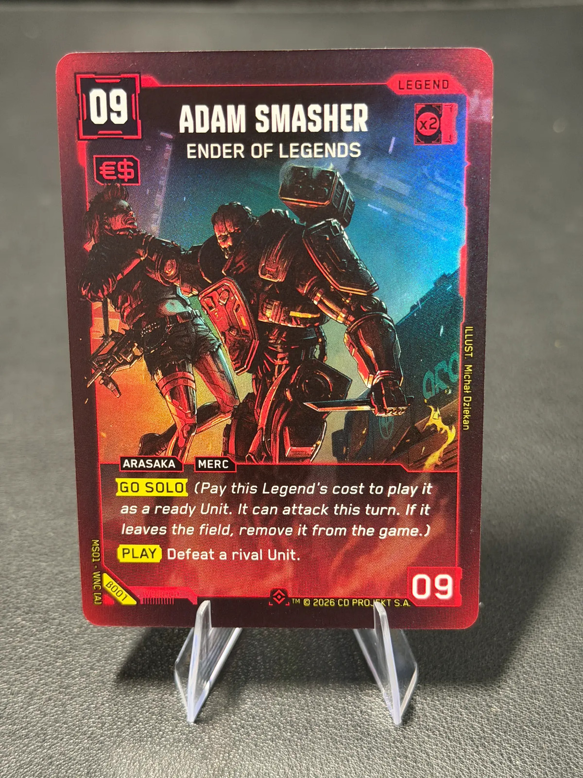 Cyberpunk TCG Beta Adam Smasher: Ender of Legends #β001 Epic