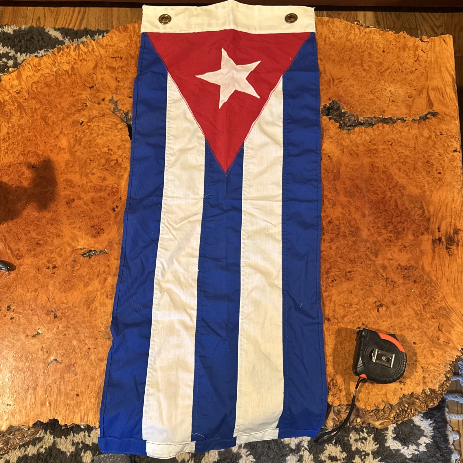 Vintage Cuban Embroidered Bunting  Flag 3’x 14”