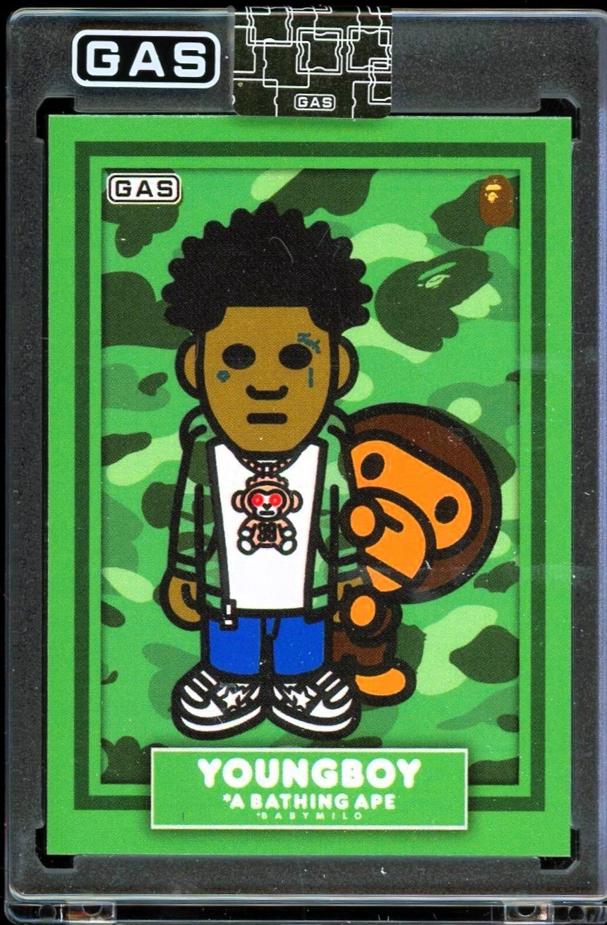 2026 YoungBoy Never Broke Again COMPLEX x BAPE x GAS Trading Card Rookie B-YB