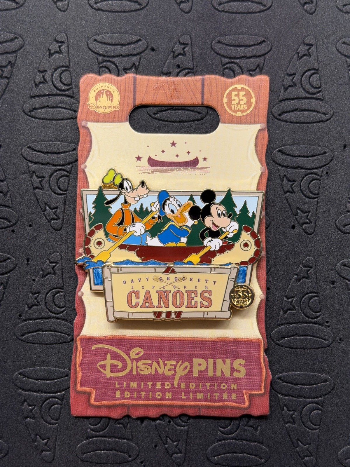 Disneyland Davey Crockett’s Canoes 55th Anniversary Pin LE 1500 IN HAND