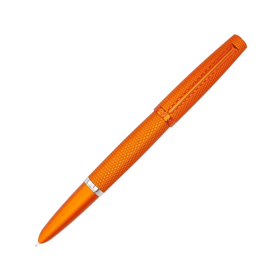 Diplomat Viper Fountain Pen Fine/Medium Point in Orange Guilloche - NEW in Box