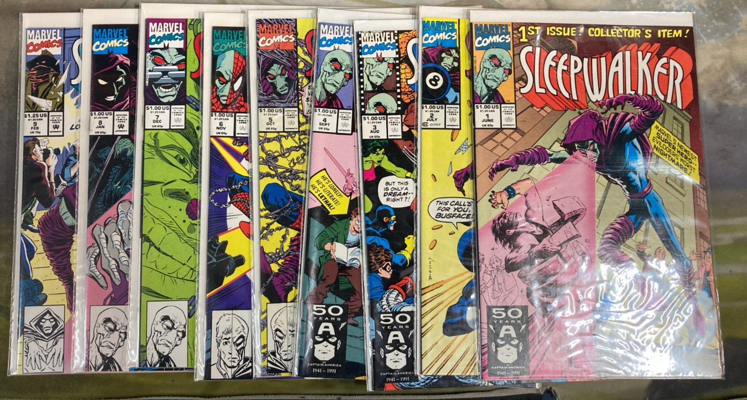 SleepWalker Issues # 1 2 3 4 5 6 7 8 9 Marvel Comics 1991 Lot Of 9