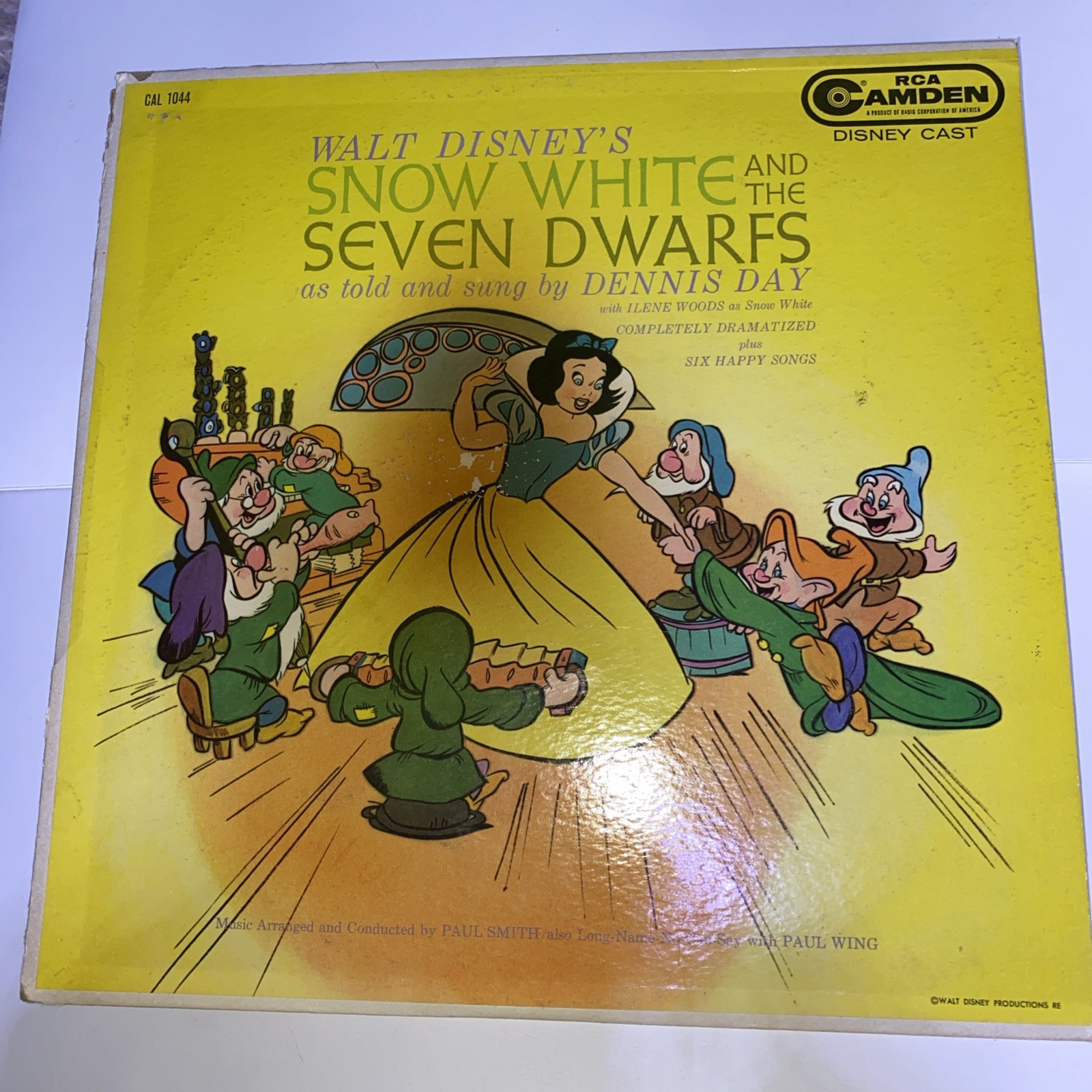 Vintage 1960 Walt Disney Snow White & The Seven Dwarfs Dennis Day Ilene Woods