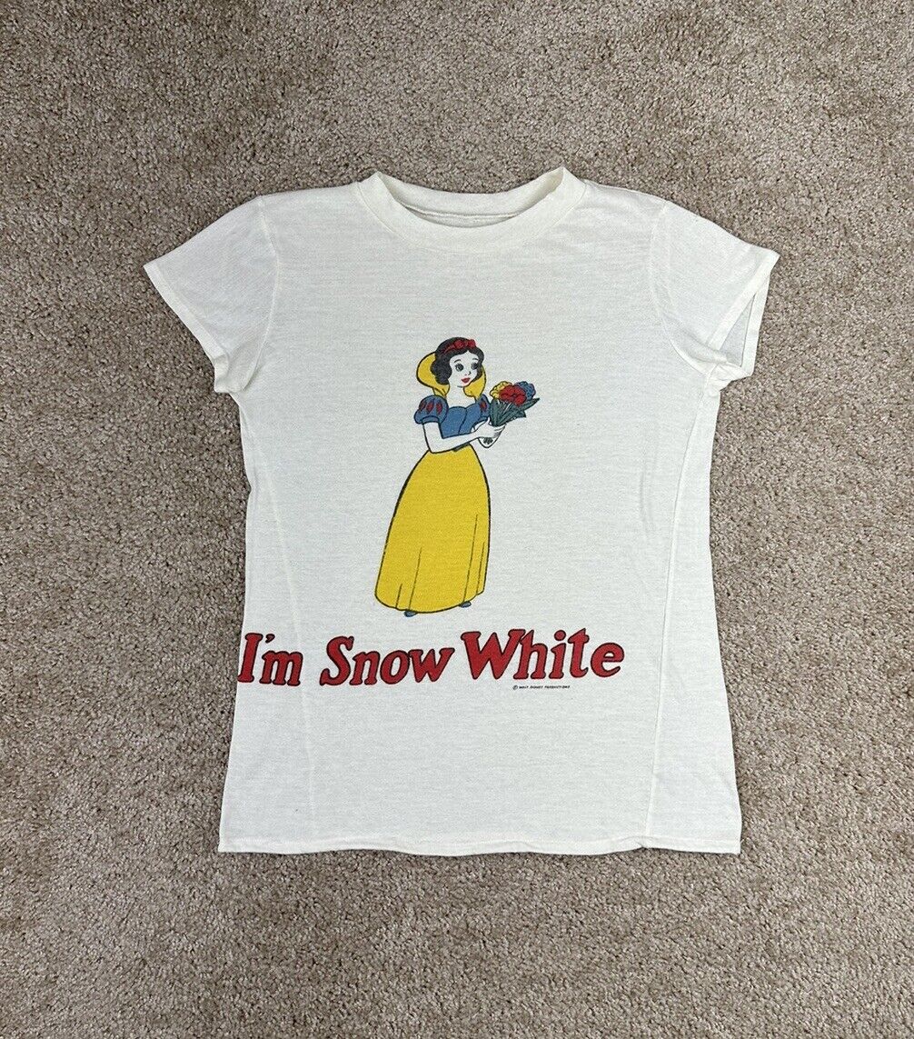 Vintage 80s Women’s Walt Disney Productions Snow White Cartoon T-Shirt Medium