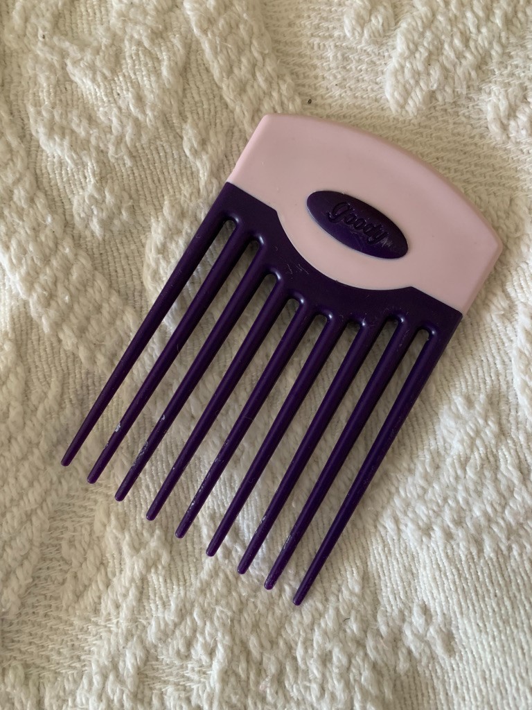 Vintage Goody Lift Comb Hair Pick Purple & Lavender