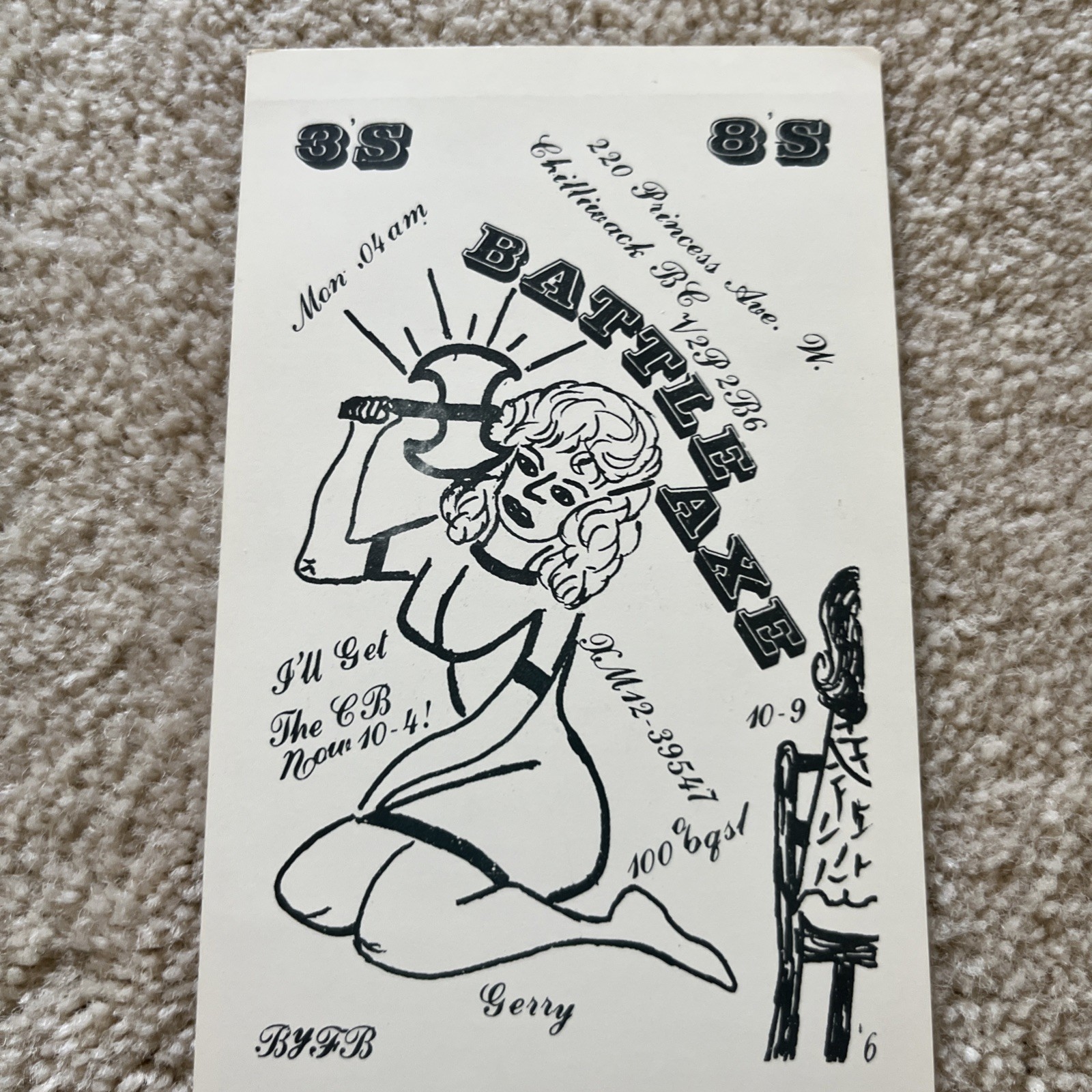 Vintage CB Ham Radio QSL Postcard Lot #7 mixed hand drawn, silly,15  Cards RARE