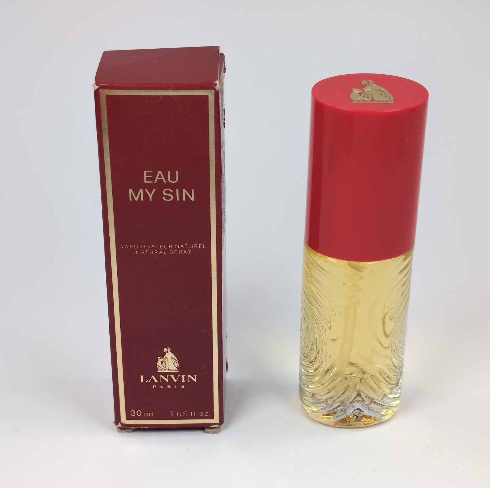 Vintage Lanvin Eau My Sin Natural Spray 30ml Collectible Perfume Bottle 1970s