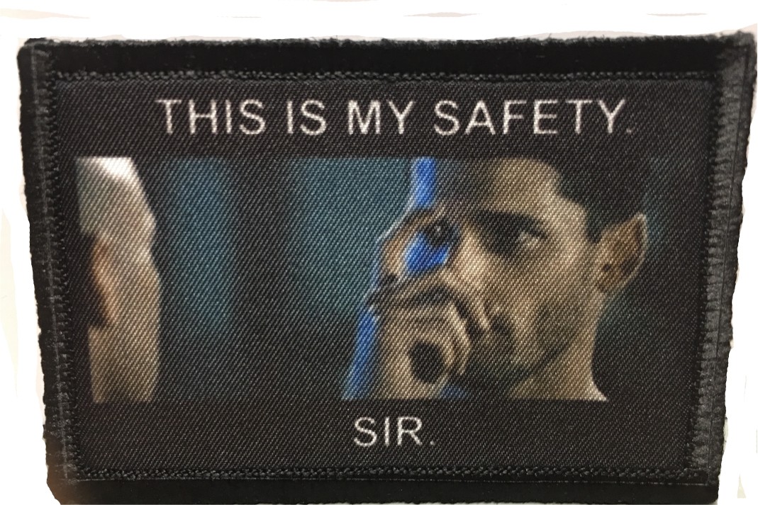 This Is My Safety Blackhawk Down Morale Patch Tactical ARMY Funny Military 