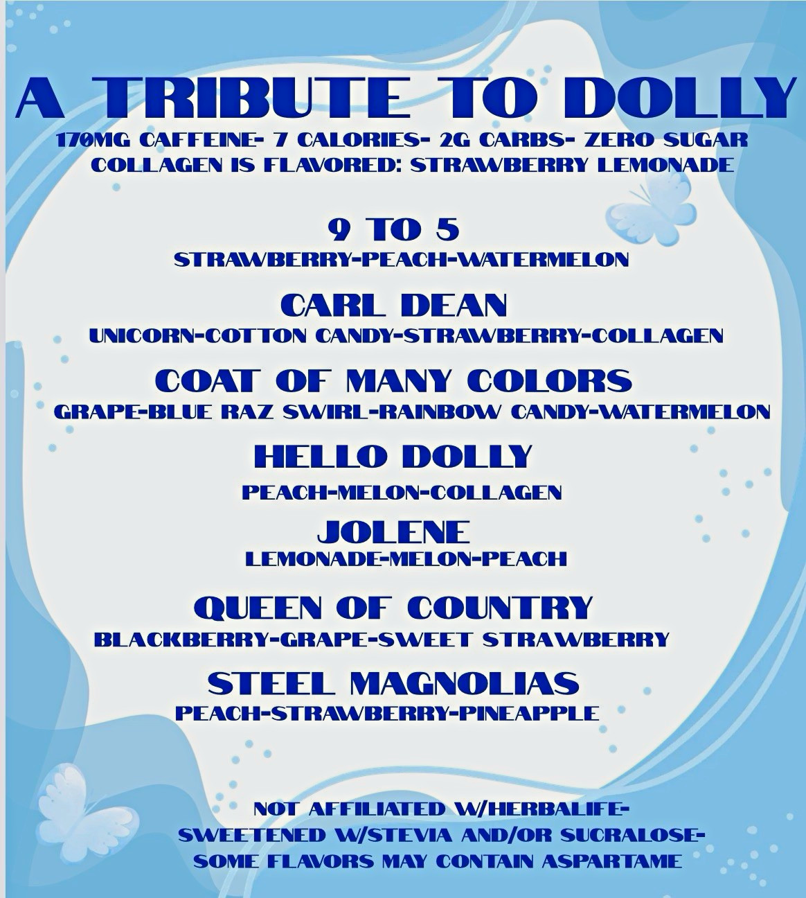 A Tribute to Dolly Loaded Tea Powder Mix Zero Sugar