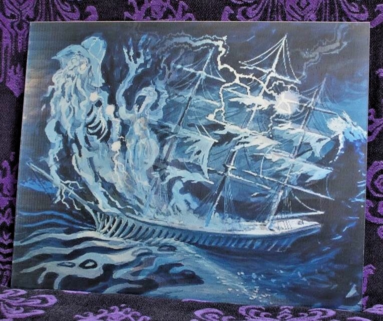BIG Haunted Mansion lenticular Ghost Ship 6 images Disneyland Disney World RARE