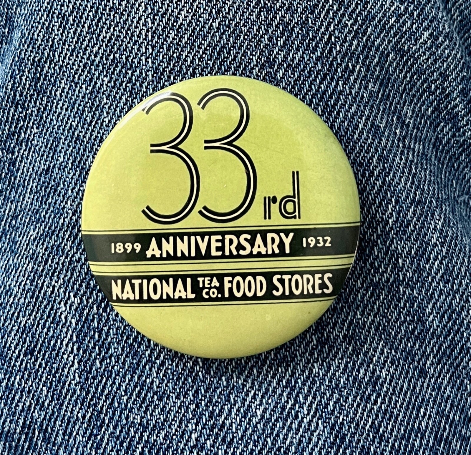 1899-1932 33rd Anniversary National Tea Co. Food Stores 1 3/3