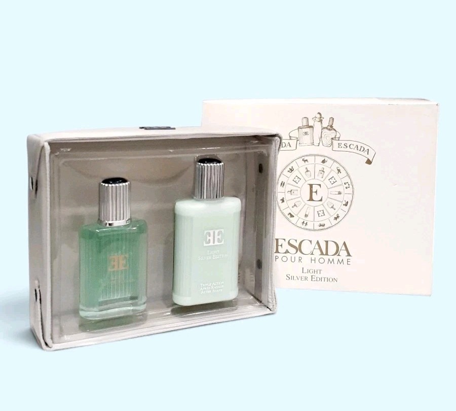 Vintage ESCADA Pour Homme Light Silver Edition Eau de Toilette & Aftershave SET