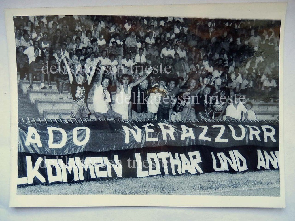 UDINESE FOOTBALL INTER 1988 football ULTRAS grade old photo Udine Milano 