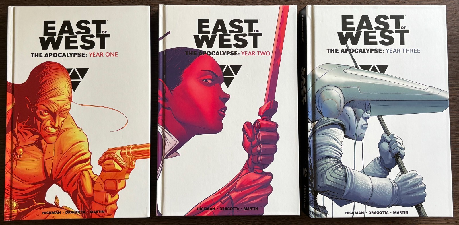 East of West The Apocalypse: Year One, Two, Three Hardcover Lot–OOP