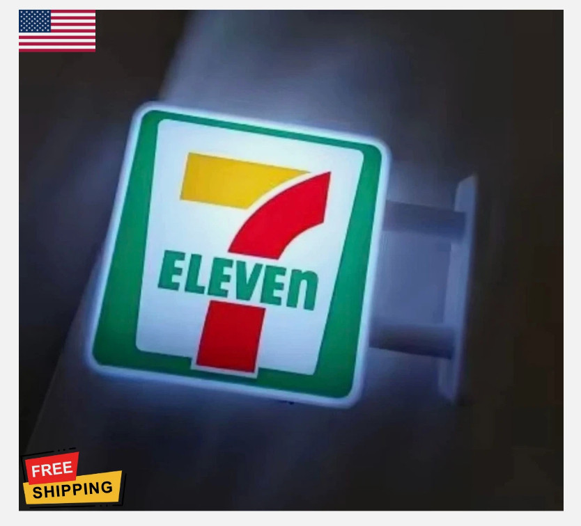 7-Eleven Miniature Light Sign Magnet Convenience Store Mini LED Sign New Japan