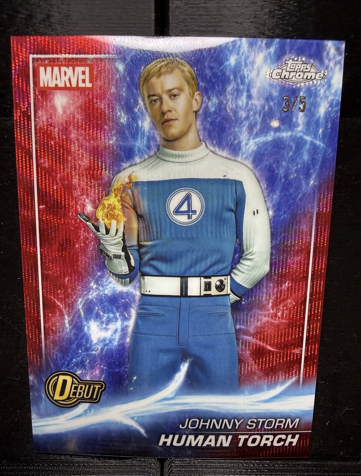 2025 Topps Chrome Marvel Studios Red Wave Johnny Storm Human Torch 🔥 /5
