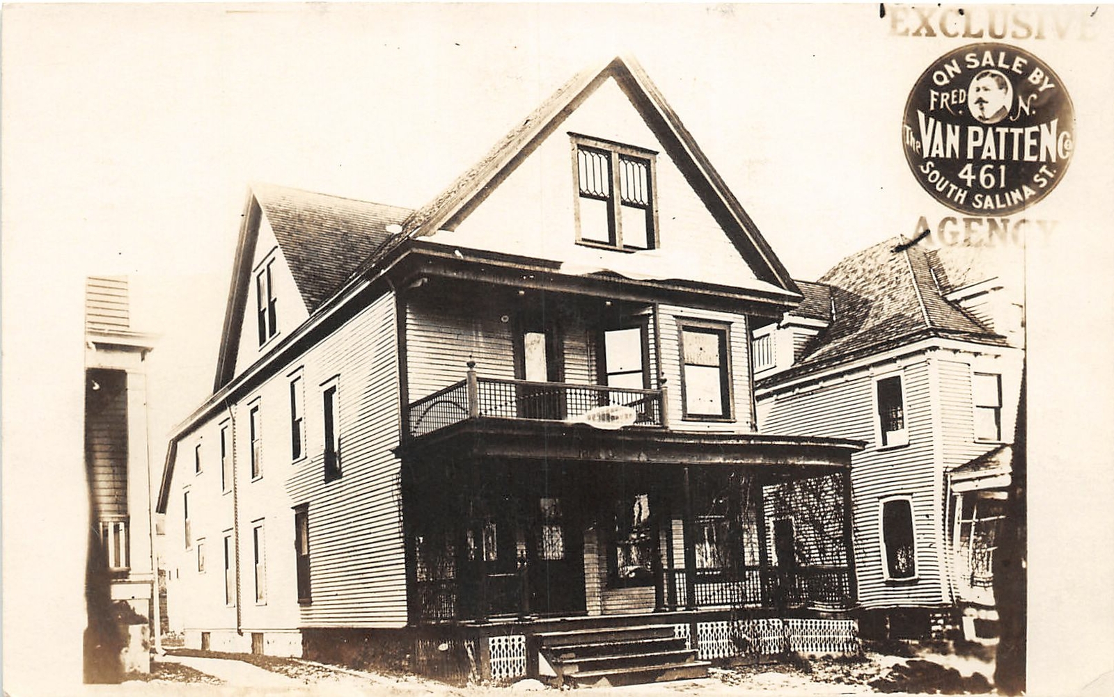 H88/ Syracuse New York RPPC Postcard c1910 Home Real Estate Advertise 201