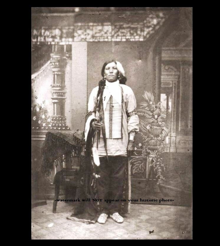 RARE 1877 Crazy Horse DISPUTED PHOTO Oglala Lakota Indian,Custer's Last Stand